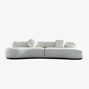 Современный скандинавский белый изогнутый мягкий диван, трехместный диван для гостиной