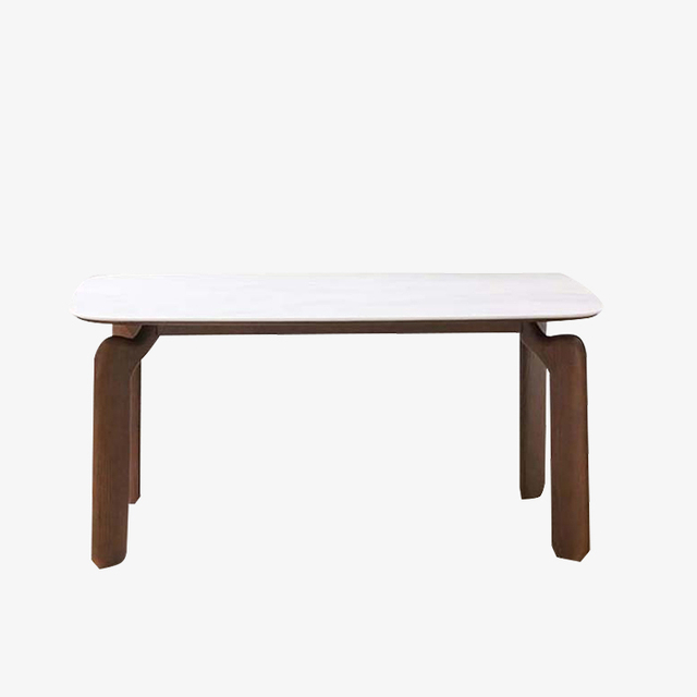 Современный прямоугольный обеденный стол с мраморной столешницей для столовой
