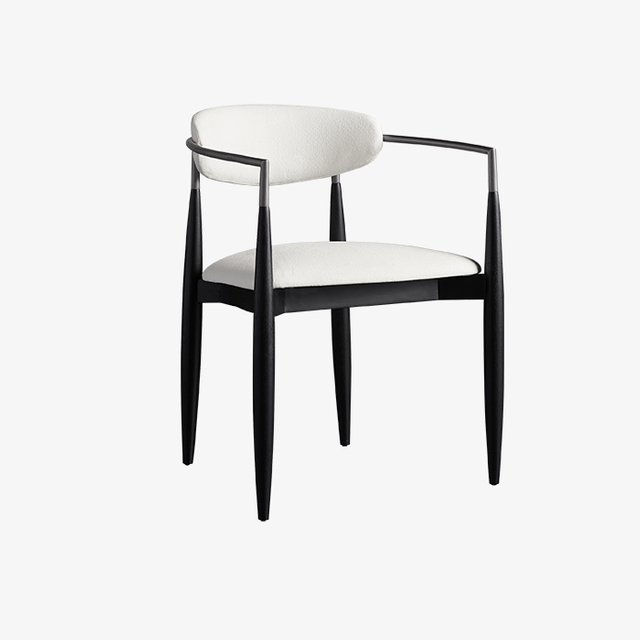 Современные белые металлические стулья для столовой с подлокотниками