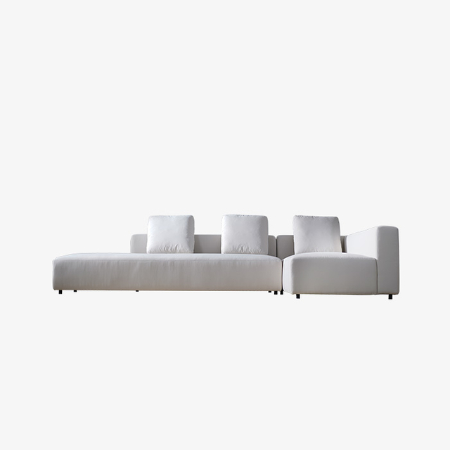Белый минималистский открытый секционный диван в форме буквы L водонепроницаемый