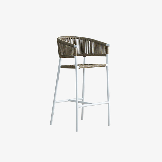 Кухонная мебель стула белого металла Барные стулья Веаве на открытом воздухе