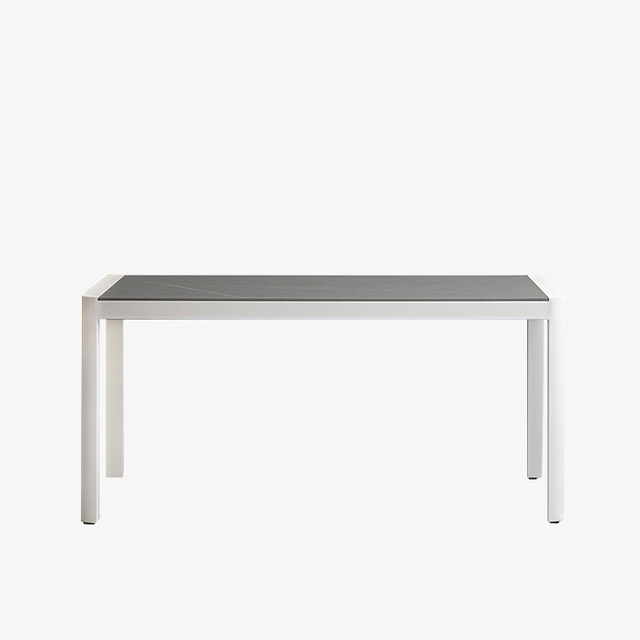 Наружный шиферный металлический квадратный стол для столовой на 6 персон