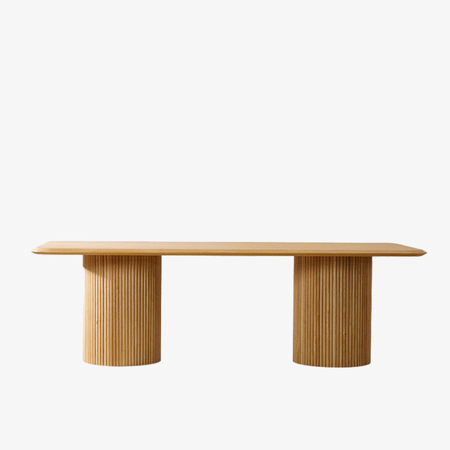 Современный прямоугольный обеденный стол из массива орехового дерева середины века
