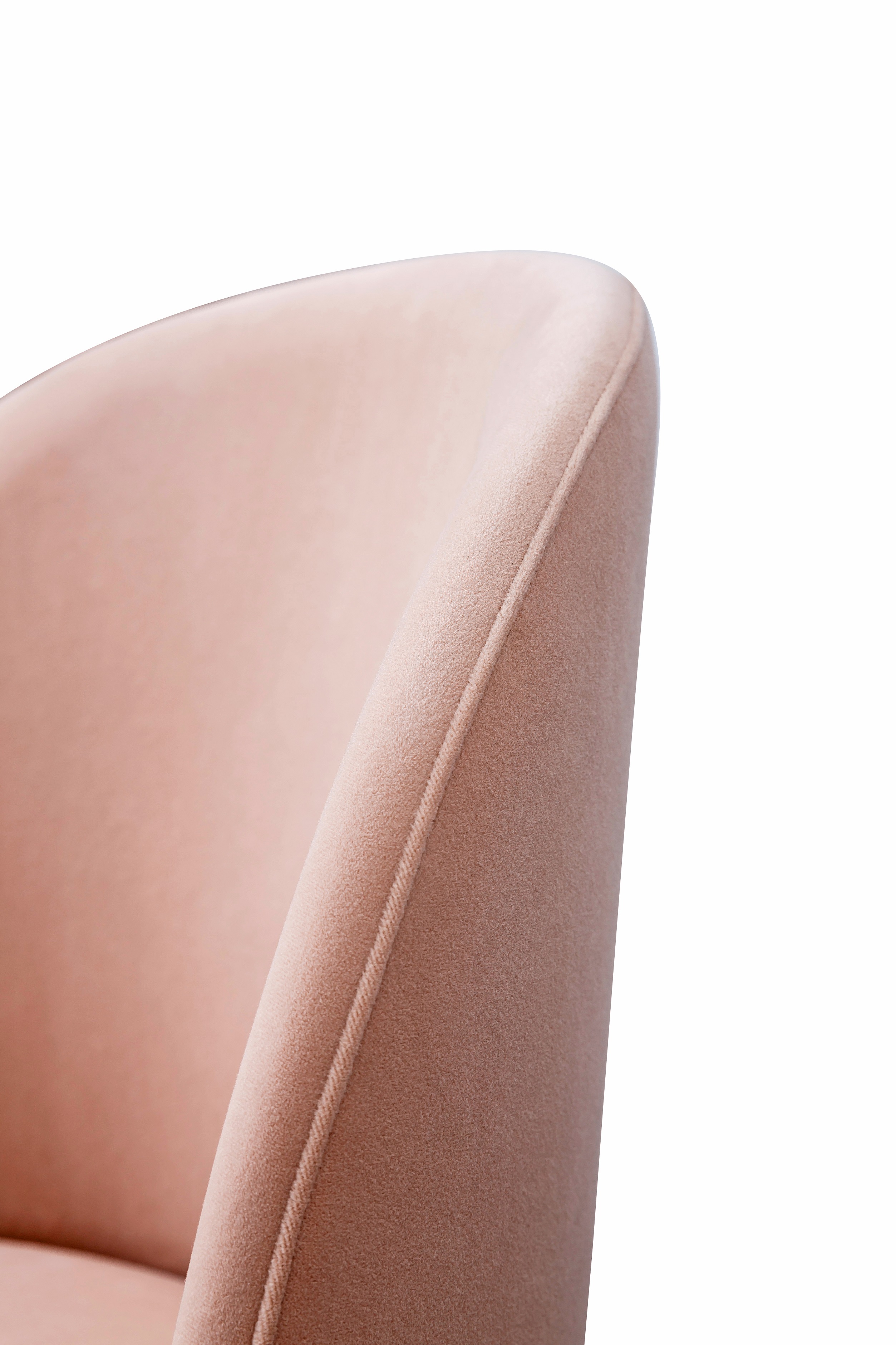 KD Living Room Pink Upholstered Velvet Dining Chair