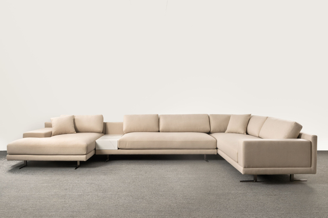 Роскошный диван для гостиной, секционный тканевый диван с угловым столом