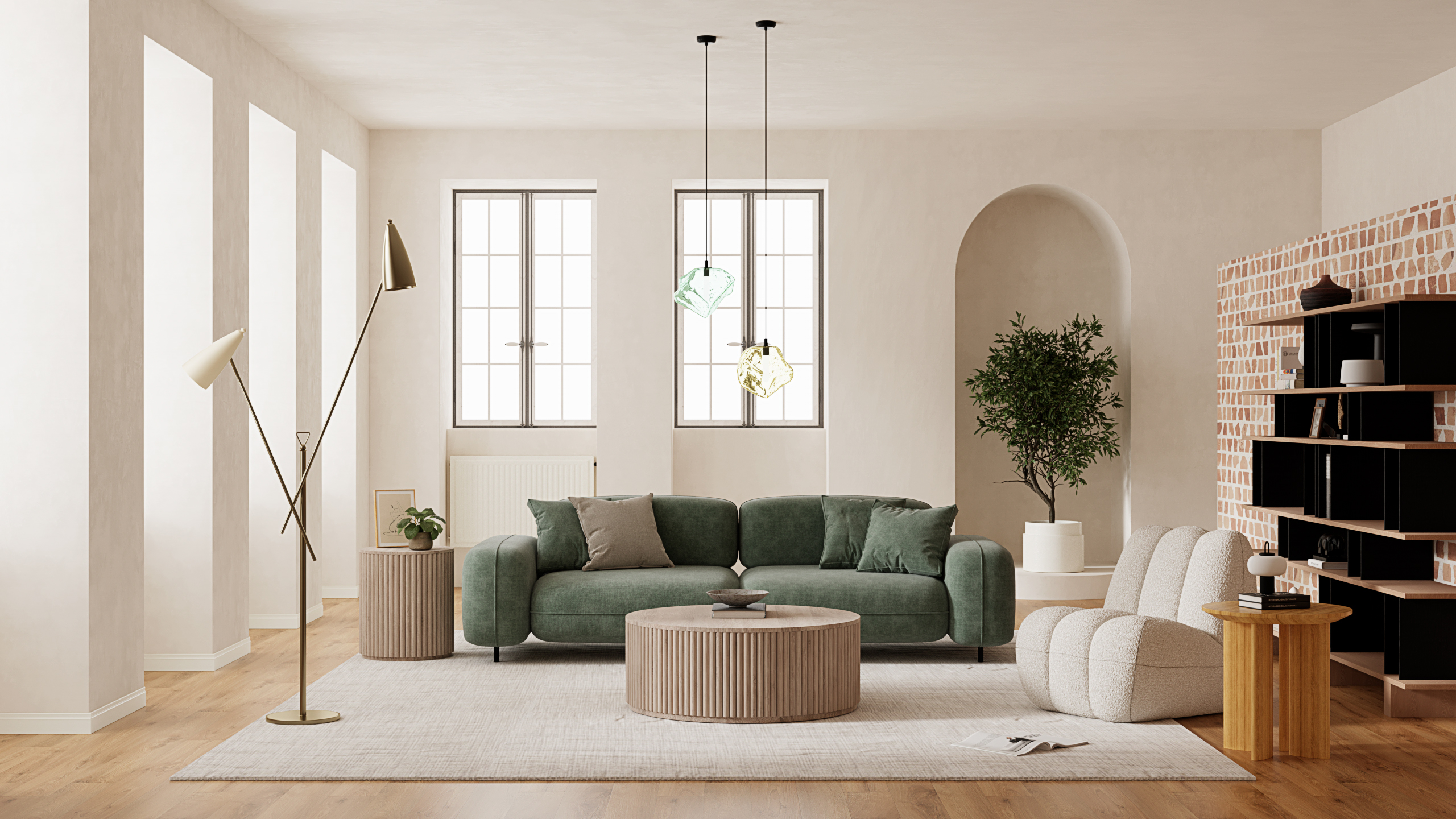 бархатный диван