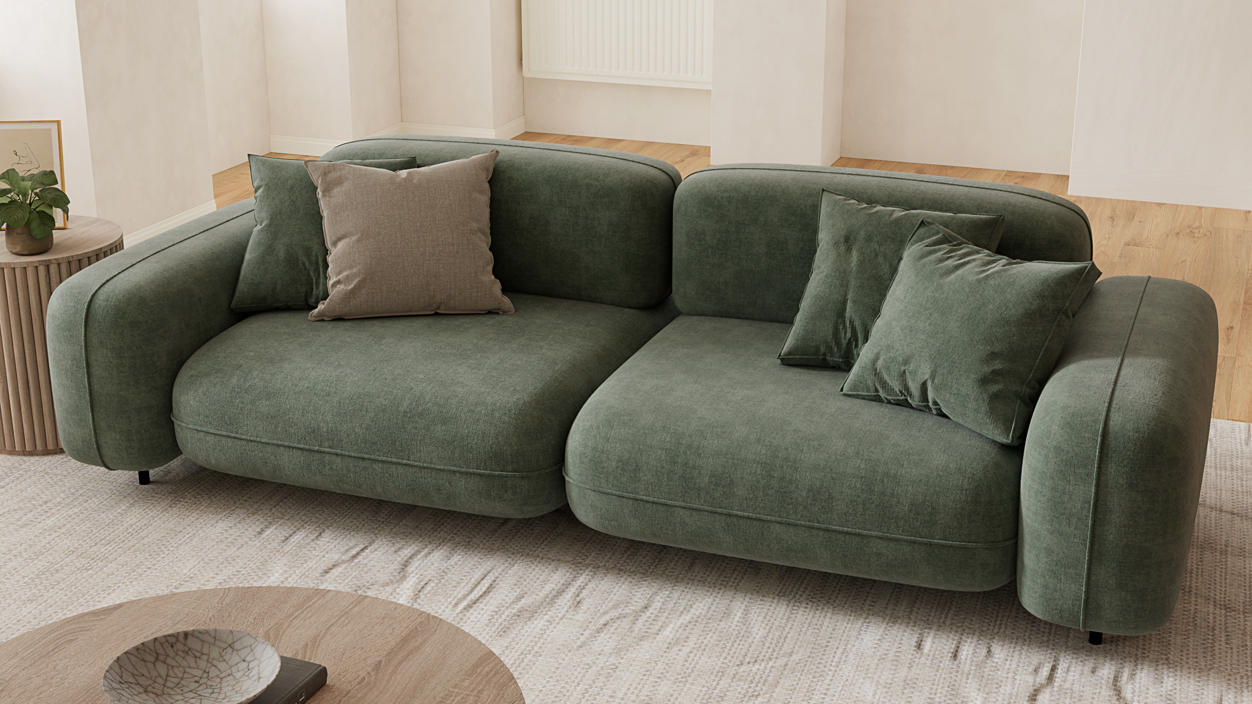 современный диван и двухместный диван