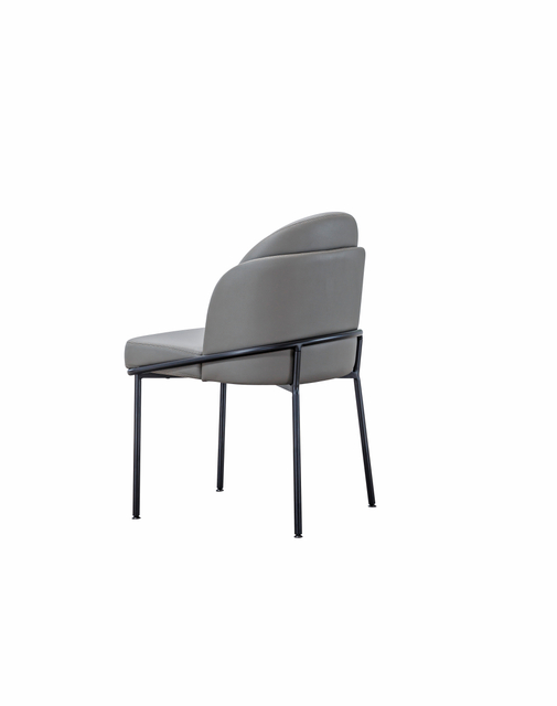 Серый мягкий стул для столовой