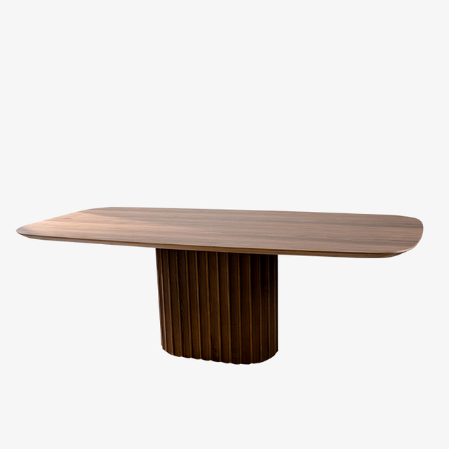 Современный прямоугольный обеденный стол из орехового дерева для столовой и кухни